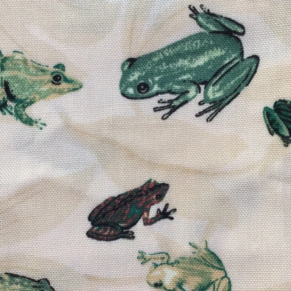 Green Frogs‎ & Ferns Butter Yellow Window Valance 51”x17”